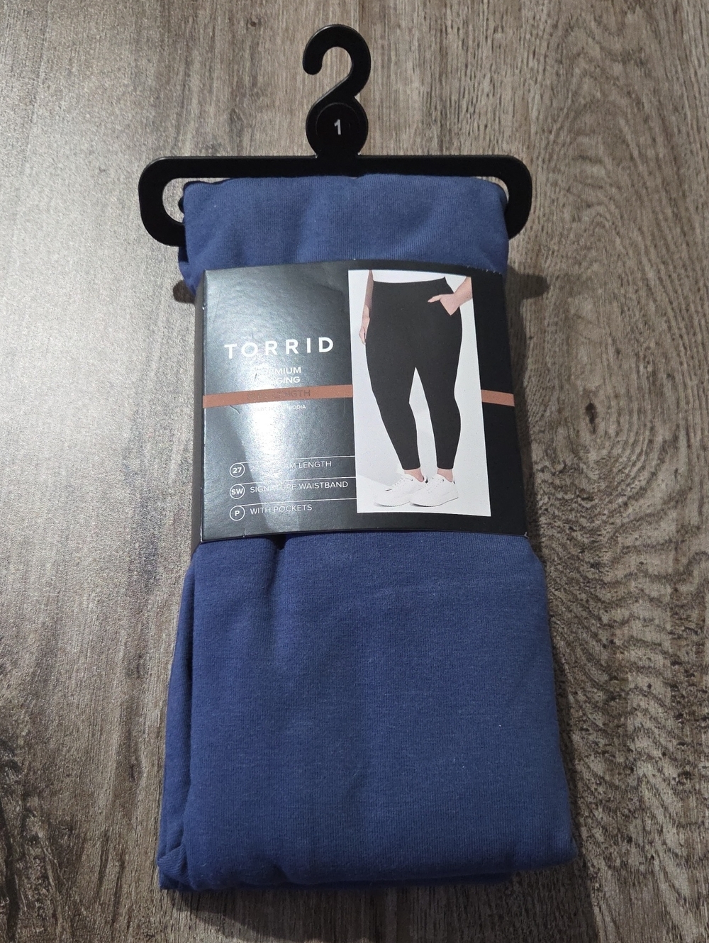 torrid Navy Women's Premium Legging Full Length Pluse Size 1X  27" Inseam NWT
